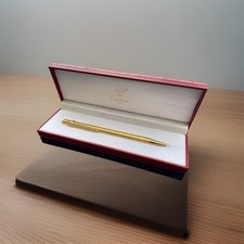 Cartier Must - Luxury Gold Plated Ballpoint Pen - With Box