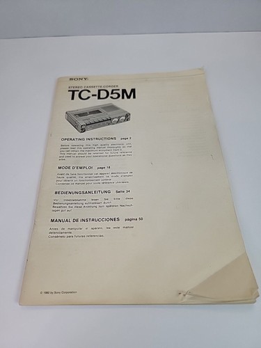 Sony d5m registratore - tc-d5m,