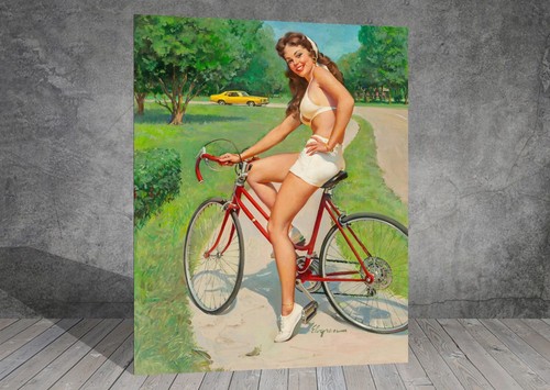 Gil elvgren bicicletta donna - elvgren,