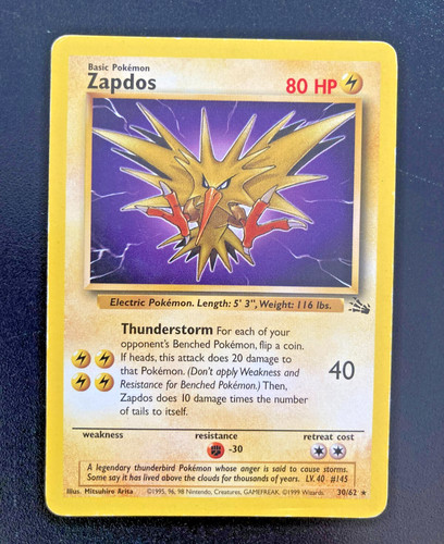 Pokemon card zapdos raro - card,