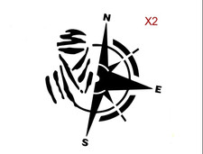 2 adesivi DAKAR ROSA DEI VENTI