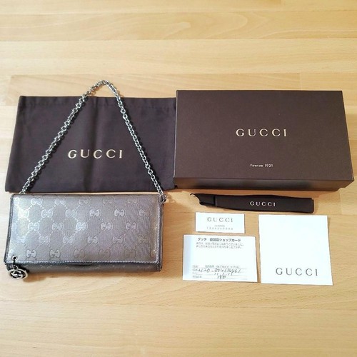 Gucci imprime chain wallet - gg,