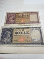 1000 LIRE ITALIA (MEDUSA) ORNATA DI PERLE 500 LIRE CONDIZIONI VEDI FOTO