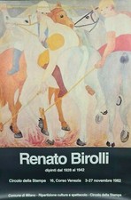 Renato Birolli  Dipinti dal 1928 al 1942 MANIFESTO POSTER MOSTRA CORRENTE RARO