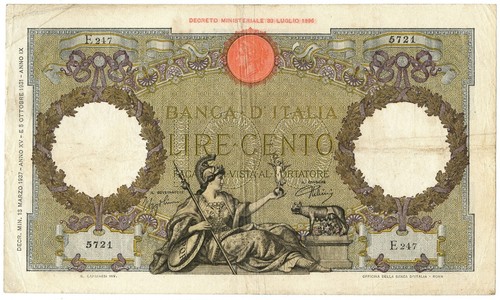 100 lire 1937 - 100,