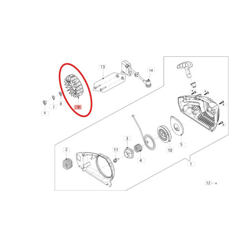 Volano magnetico per motosega - volano,