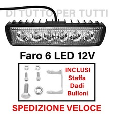 FARO A LED 12V 6 LED BARRA A