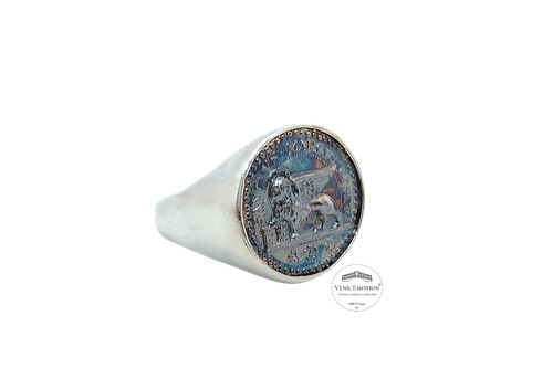 Anello chevalier in argento - anello,
