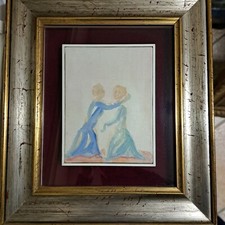 VIRGILIO GUIDI ( ROMA - VENEZIA ) L'INCONTRO OLIO SU TELA 1966