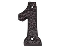 NUMERO CIVICO 1 IN FERRO NERO