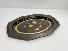 Vassoio Acciaio Inox E Oro 24