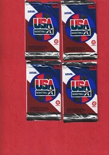 Lot de 4 USA Basketball Skybox 1996 Texaco Promotionnel - Pack sachet 4 cartes