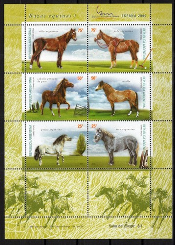 Argentina 2123 mnh cavalli - argentina,