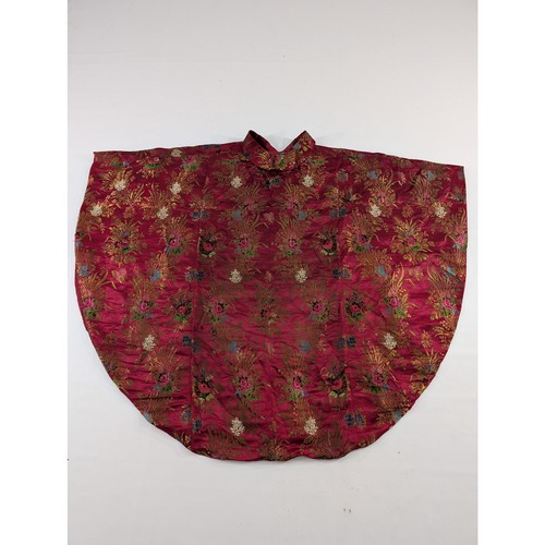 Antique european silk floral - antique,