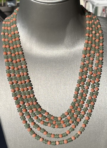 Collana multifilo avventurina - collana,