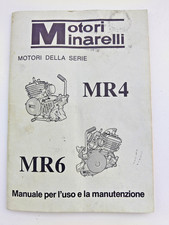 Libretto uso e manutenzione Motori Minarelli MR4 MR6 Originale Del 1984