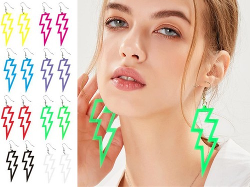 Orecchini flash neon - orecchini, lightning