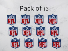 Patch ricamata NFL logo calcio taglia piccola ferro su 1,5x1,25" 12 pezzi spedizione gratuita