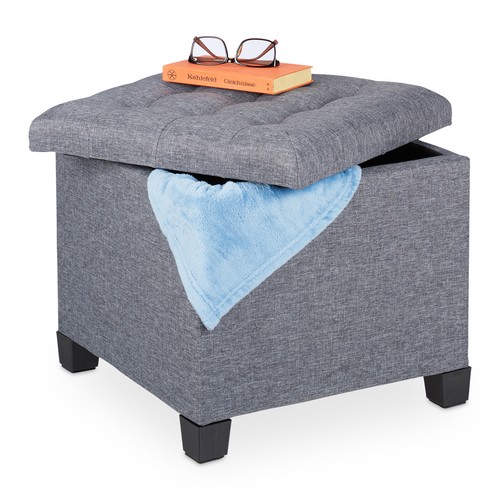 Pouf contenitore quadrato - , in