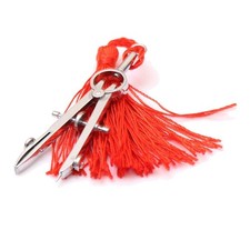 10X Ciondolo COMPASSO grande con NAPPINA rossa BOMBONIERA LAUREA 0RO3