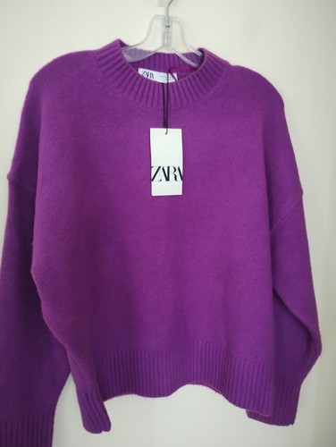 Maglione maglia viola zara - maglione,