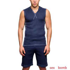 Sexy Blue Rowing Gym Tank Top
