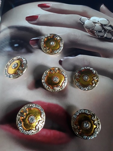 Bottoni vintage metallo - vintage, 6