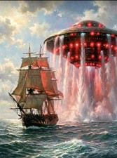 UFO osserva una nave da guerra