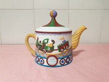 Christopher Wren Teiera Vintage Circus da collezione in porcellana biscuit