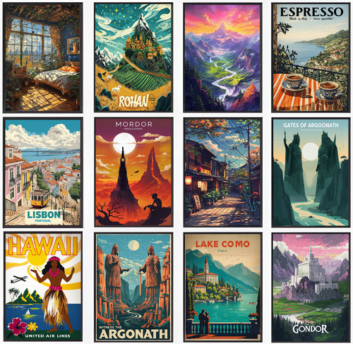 Vintage travel poster city - vintage,