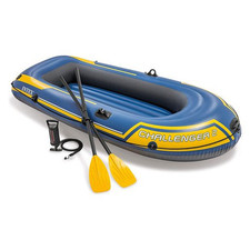 Intex Canotto gonfiabile 2 set con remi (236x114x41cm) CHALLENGER Blu e Giallo