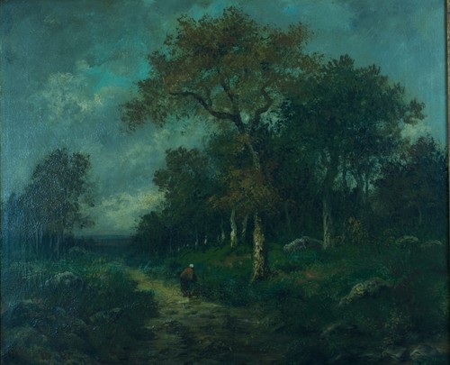 Antico quadro scuola - quadro, barbizon