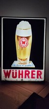 Insegna Luminosa neon  Birra WUHRER vintage anni 70 Funzionante 100x70cm