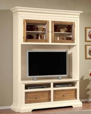 MOBILE PORTA TV LACCATO AVORIO/NOCE GRANO/FOGLIA ORO 2A+2CxSOGGIORNO SALA 864