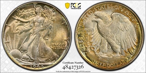 1944 pcgs ms63 walking - pcgs,