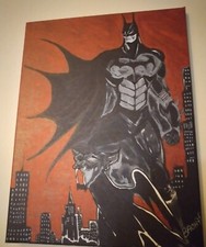 Quadro BATMAN pop art dipinto a mano su tela.