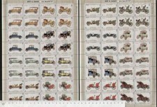 FRANCOBOLLI DI: UMM AL QIWAIN  auto d'epoca in quartina 48 val. serie completa