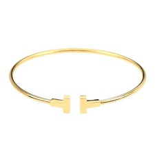 Bracciale Tiffany K18PG filo a T - Spedizione gratuita originale dal Giappone...