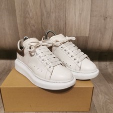 Scarpe da ginnastica Alexander McQueen oversize bianco bronzo plateau UK 3 EU 36 E