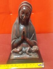 Scultura simile pietra Madonna Con Bambino Manifattura G Ruggeri 