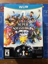 Pacchetto Super Smash Bros Wii U completo di scatola CIB CONTROLLER adattatore protezione