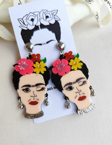 Pendientes frida kahlo boemios - frida,