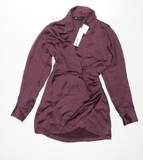Abito camicia donna Zara viola