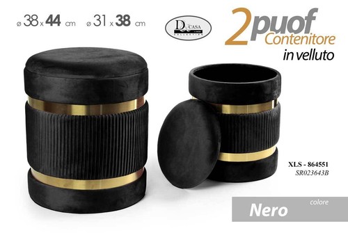 Pouf cilindrico contenitore - cilindrico,