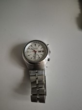 HELMET 6139-7100 CRONOGRAFO VINTAGE SEIKO ACCIAIO OVERSIZE ANNI '70 BIANCO 