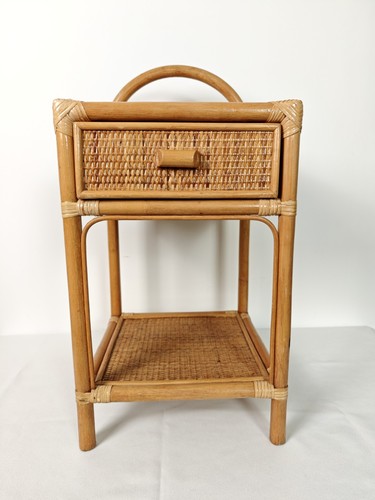 Comodino vintage rattan - comodino,