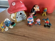 lotto puffi vintage Gargamella Fungo Casa Neonato Schleich Smurfs