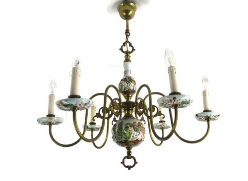 Lampadario stile capodimonte - capodimonte, 6