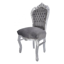 Sedia in legno foglia argento