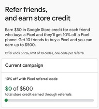 Google store $50 Referral